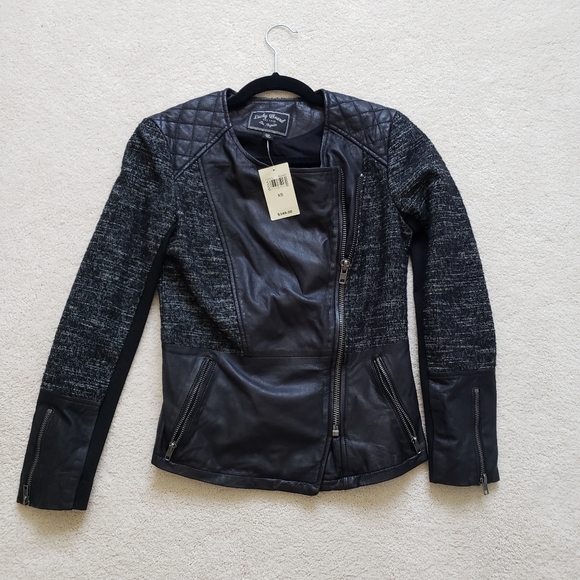 Lucky Brand Jackets & Blazers - NWT Lucky Brand Leather Moto Jacket szXS